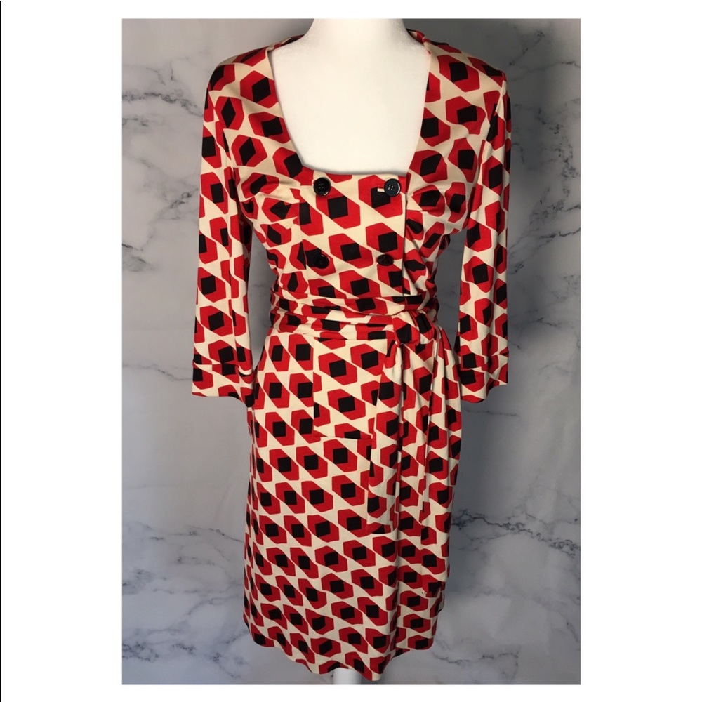 Diane Von Furstenberg DUTCH Dress Tie Waist